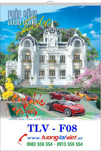 In Lịch nẹp thiếc Cuộc Sống Tươi Đẹp