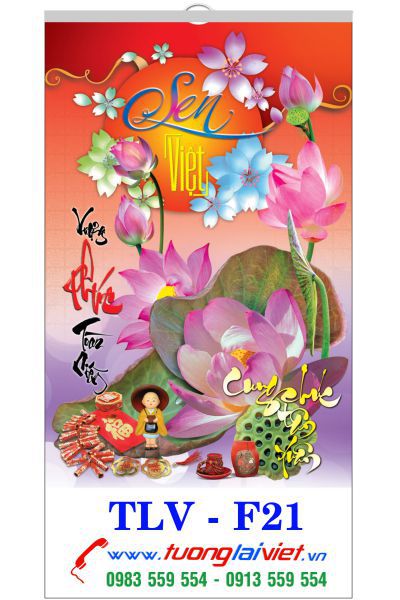 In Lịch nẹp thiếc Sen Việt