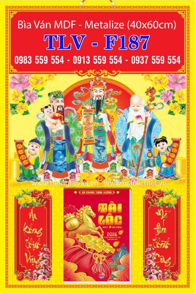 Mẫu Bìa lịch treo tường Phúc Lộc Thọ