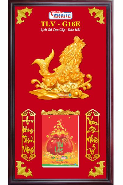 Mẫu Lịch gỗ treo tường Cá Chép