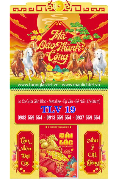 Mẫu Lịch treo tường 365 ngày Tết Sum Vầy