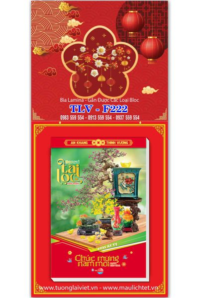 Mẫu Lịch gỗ treo tường laminate Bìa Vuông