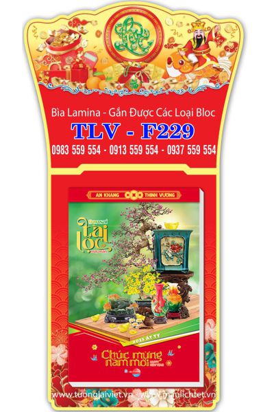 Mẫu Lịch gỗ treo tường laminate Lộc Thần Tài
